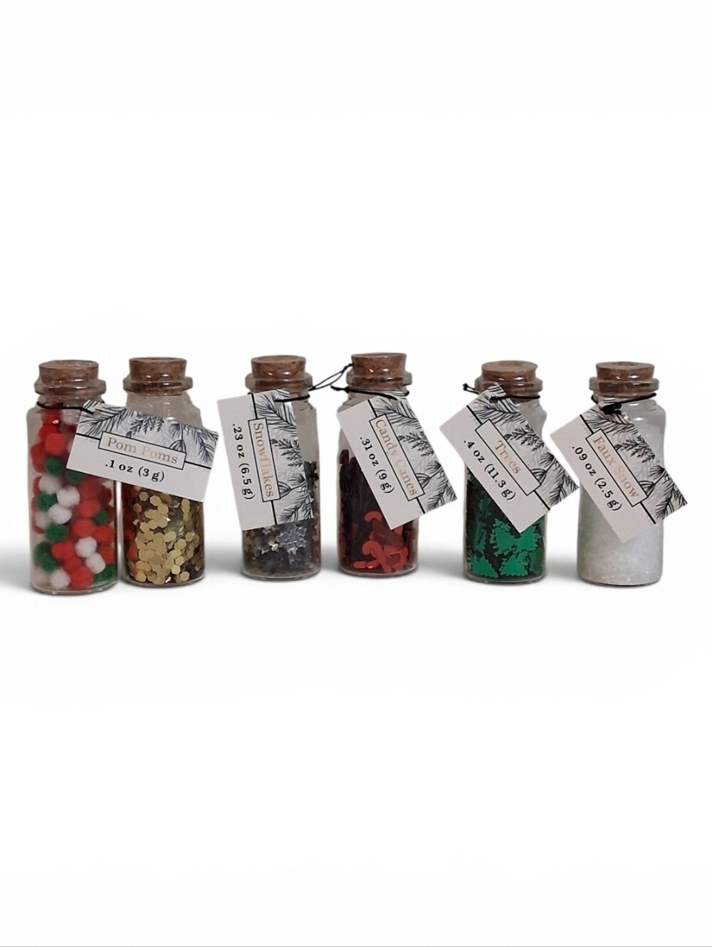 NEW Christmas Craft Bottle Set | Holiday DIY Mini Decor Lot